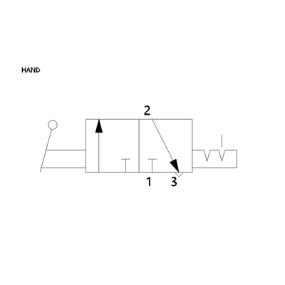 0820402105 NUMATICS/AVENTICS MECHANICAL VALVE<BR>AP SERIES 3/2 SPR RTN 1/8" G (HAND LEVER)